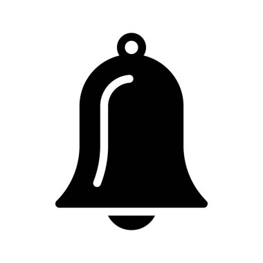 Bell glif vektör simgesi