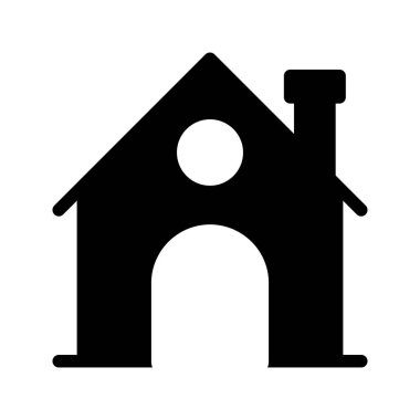 Ev glif vektör simgesi