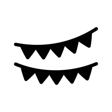 küçük bayrak glif vektör simgesi