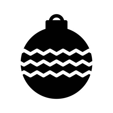 Noel dekorasyon glif vektör simgesi