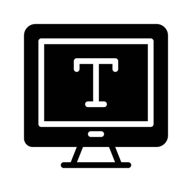 Tasarım glif vektör simgesi