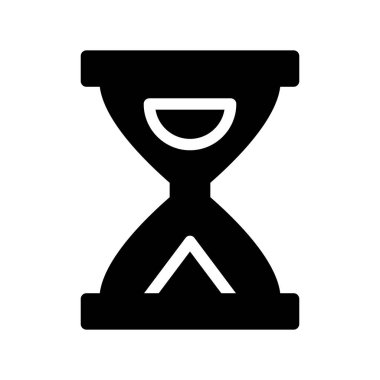 Kum saati glif vektör simgesi