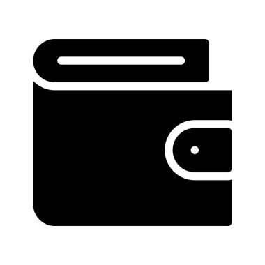 M-cüzdan glif vektör simgesi