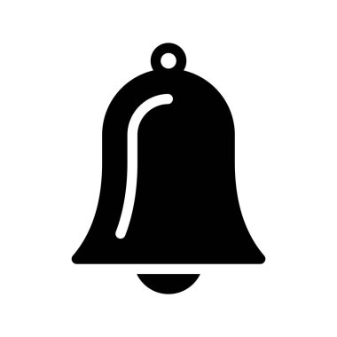 Bell glif vektör simgesi