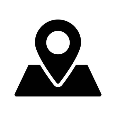 Haritası Glyph vektör simgesi