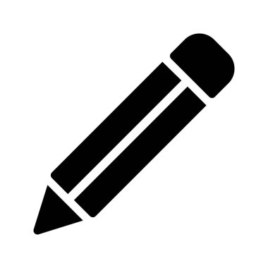 Kalem glif vektör simgesi