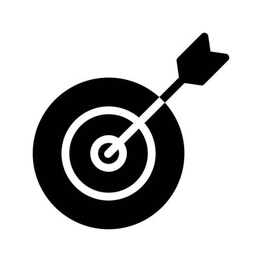 Hedef Glyph Vektör Simgesi