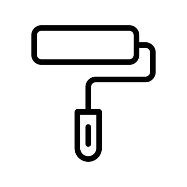 paint roller line icons