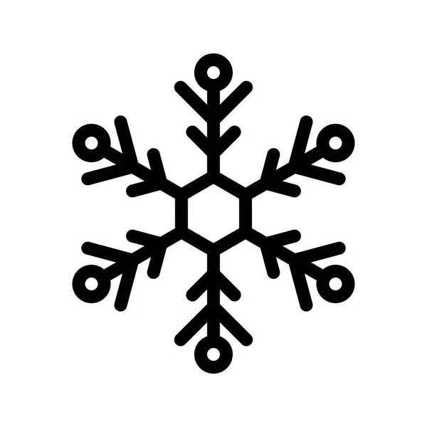 Línea Copo Nieve Vector Icono — Vector de stock