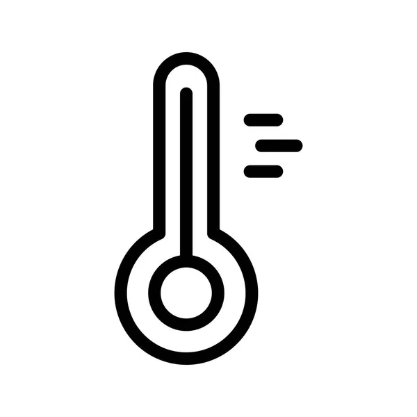 Иконка Вектора Линии Термометра — стоковый вектор