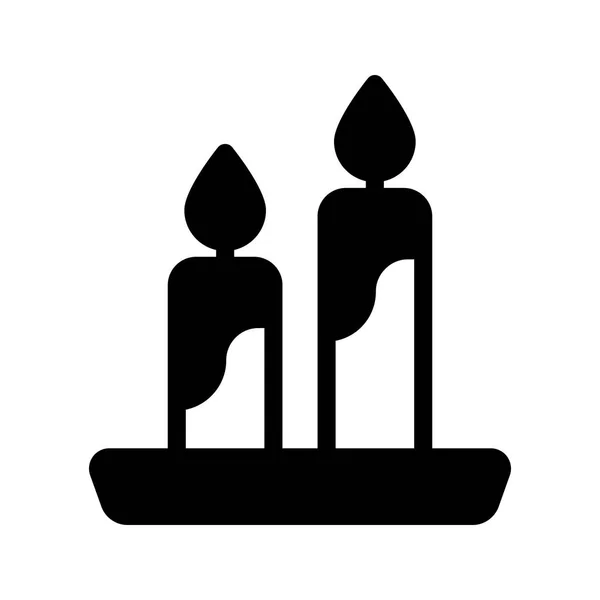 Candle Glyph Vektor Symbol — Stock vektor