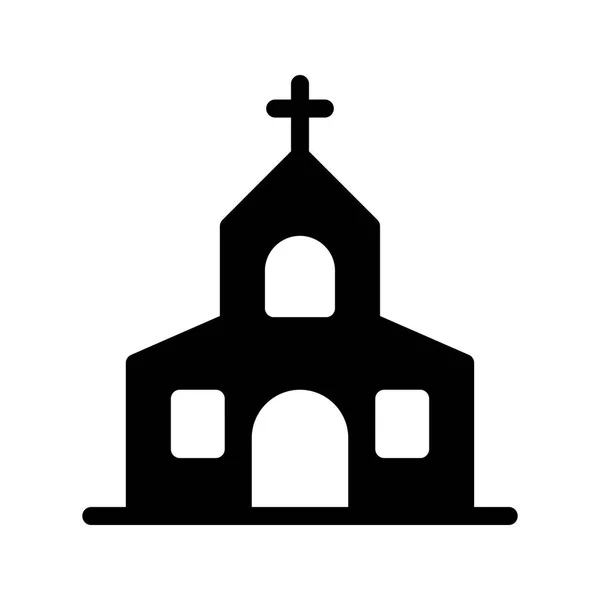 Catholic Glyph Vector Icon — Stock Vector