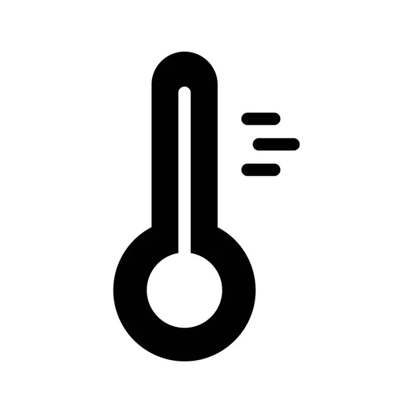 Thermometer Glyphen Vektorsymbol — Stockvektor