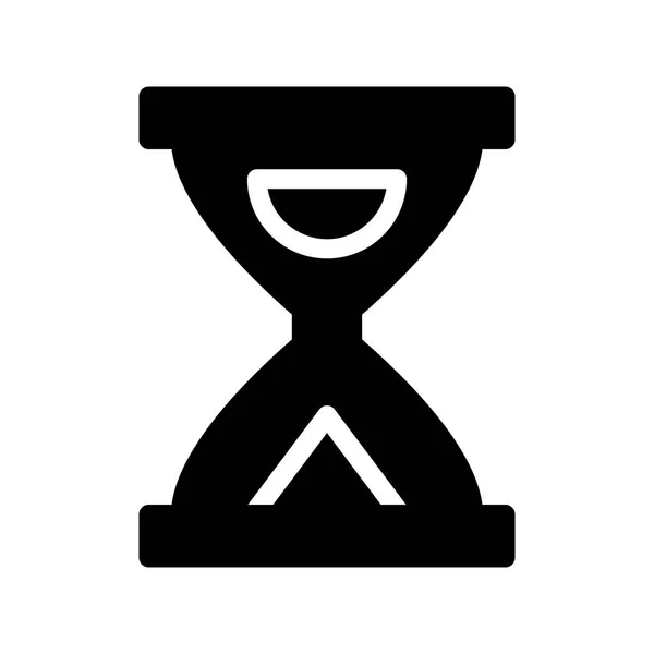 Hourglass Glyph Vector Icon — Stock Vector