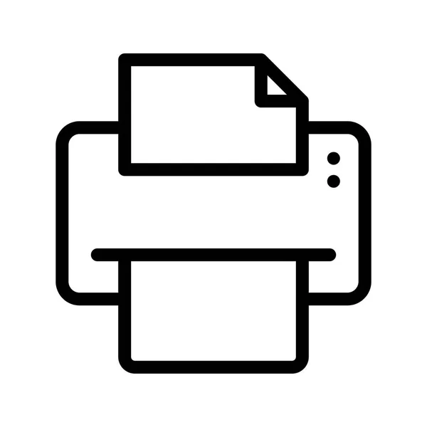 Icônes Vectorielles Ligne Imprimante — Image vectorielle