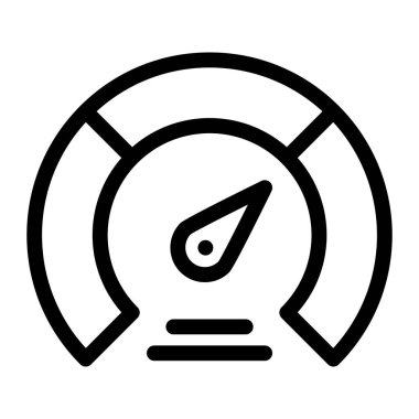 hız ölçer çizgi vektör simgesi