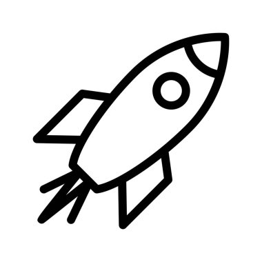 roket çizgisi vektör simgesi