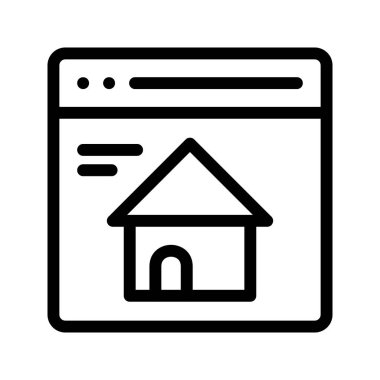 Ana sayfa satırı vektör simgesi