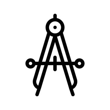 pusula çizgi vektör simgesi