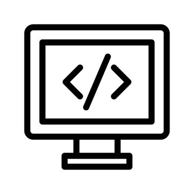 Kodlama satırı vektör simgesi