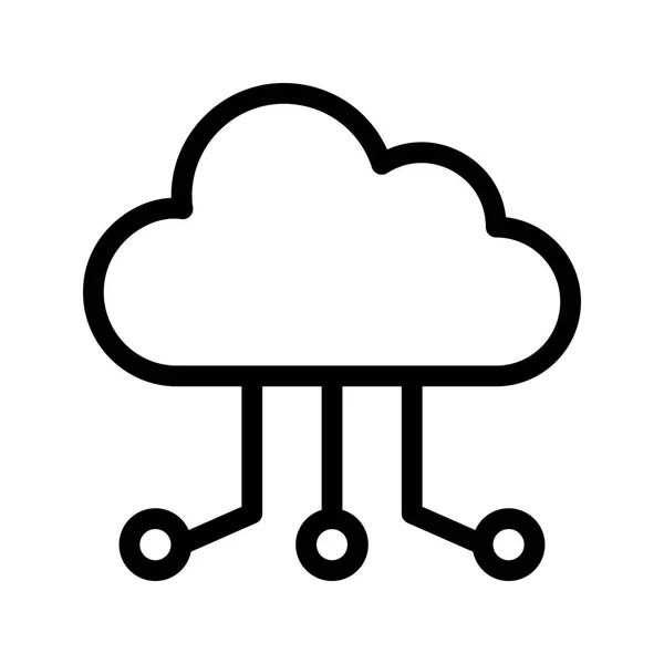 Línea Conexión Nube Vector Icono — Archivo Imágenes Vectoriales