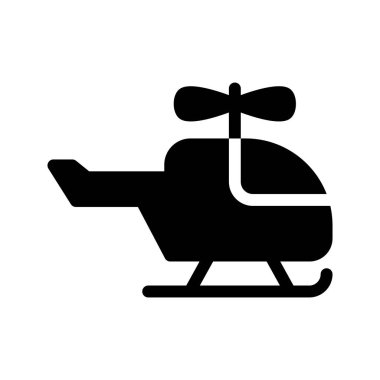 helikopter Glifler vektör simgesi