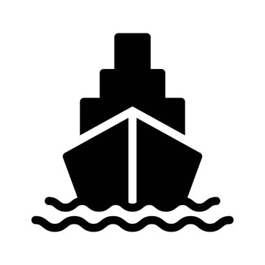 tekne Glifler vektör simgesi