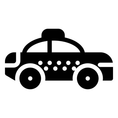 Taksi Glifler vektör simgesi