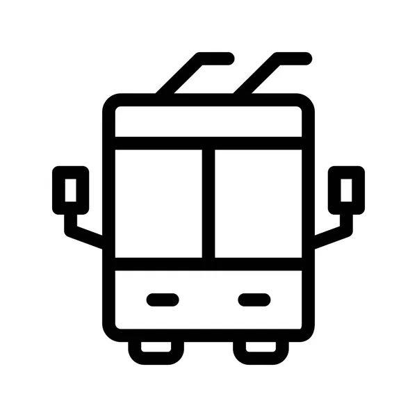 Bus Lijn Vector Pictogram — Stockvector