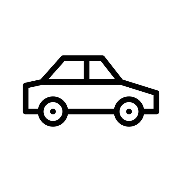 Línea Coche Vector Icono — Vector de stock