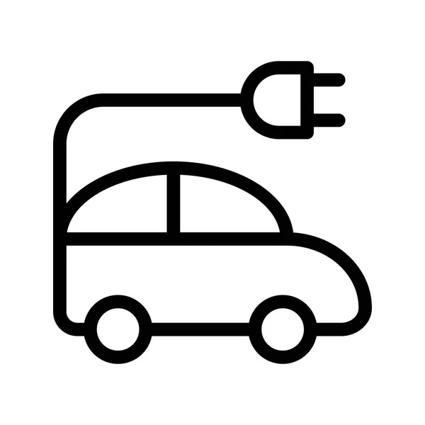 Linienvektorsymbol Für Elektroautos — Stockvektor