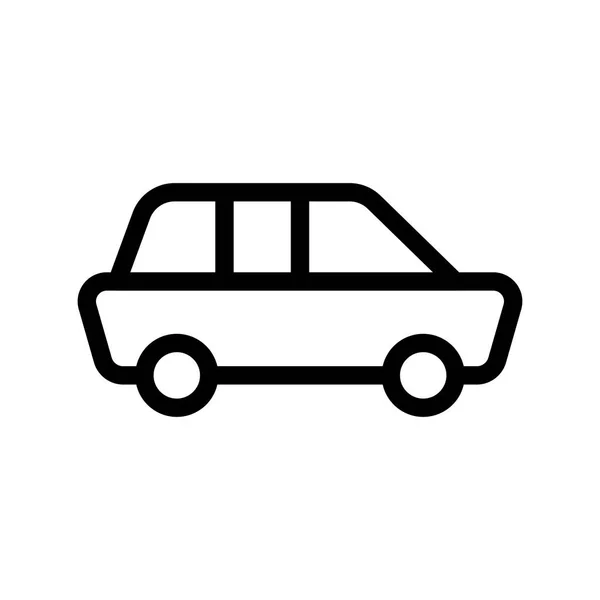 Ikona Wektora Linii Samochodu — Wektor stockowy