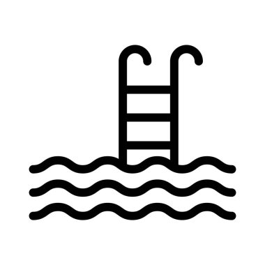 Anket satırı vektör simgesi Yüzme