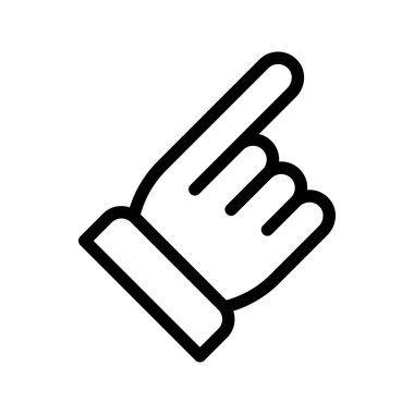 Hakem el çizgi vektör simgesi