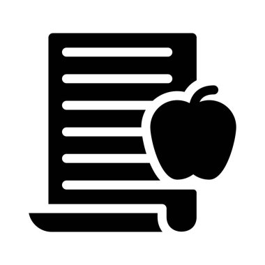 elma zamanlama Glifler simge vektör