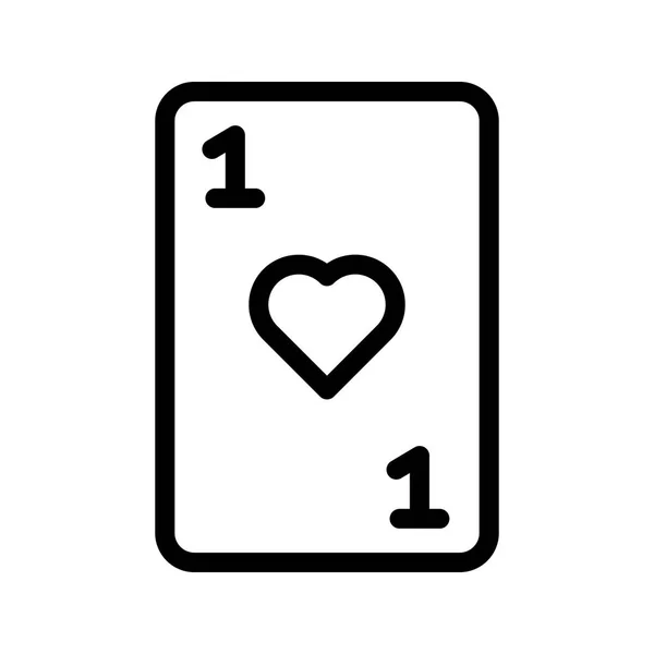 Poker Linie Vektorové Ikony — Stockový vektor