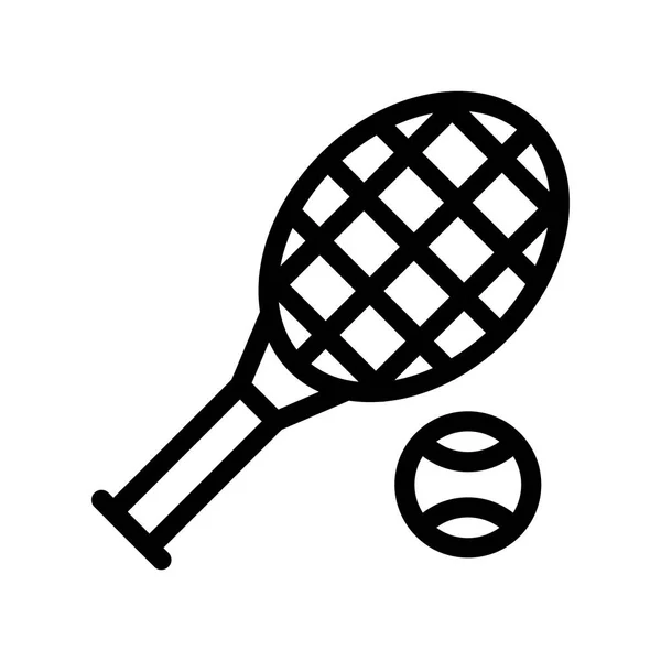 Línea Tenis Vector Icono — Vector de stock