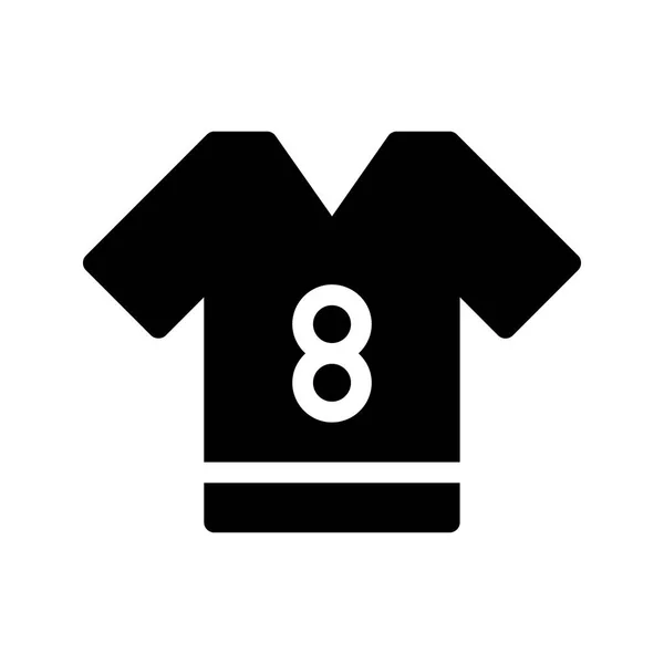 Sports Shirt Glyphs Vector Icon — Stock Vector