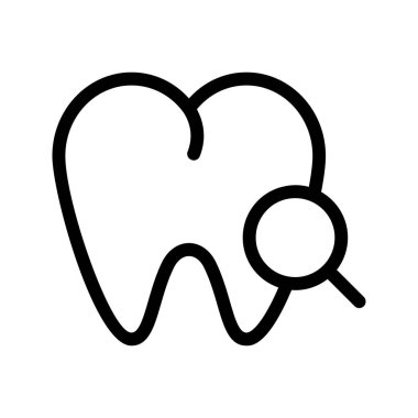 diş hekimleri ince çizgi vektör simgeler