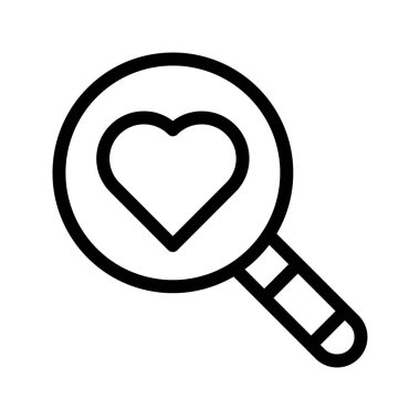 kalp ince çizgi vektör simgeler