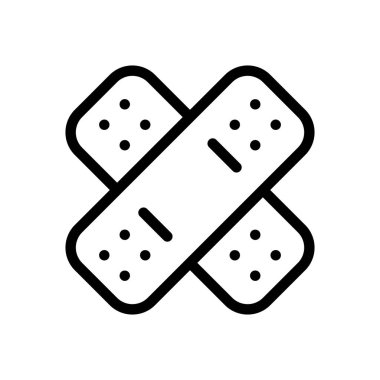 ince çizgi vektör simgeler yaralı