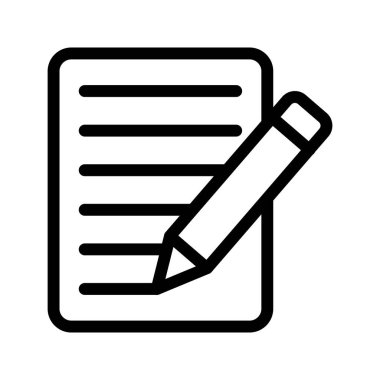 belge düzenleme vektör satırı simgesi