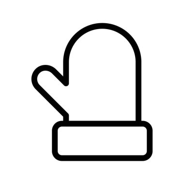 mitten vektör satırı simgesi