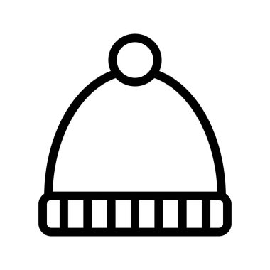 Kış kap vektör satırı simgesi