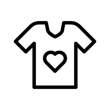 aşk gömlek vektör satırı simgesi