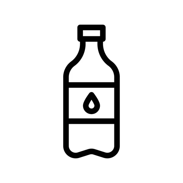 Botella Delgada Línea Vector Iconos — Vector de stock