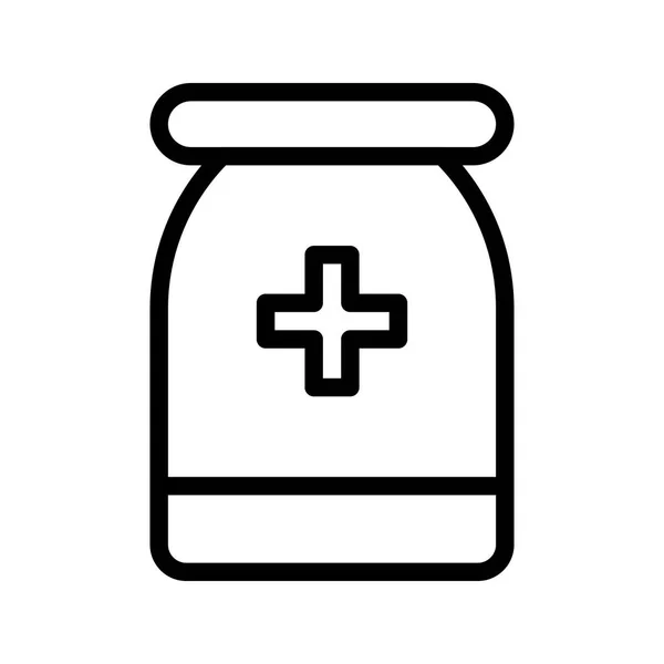 Pills Thin Line Vector Icons — Stock Vector