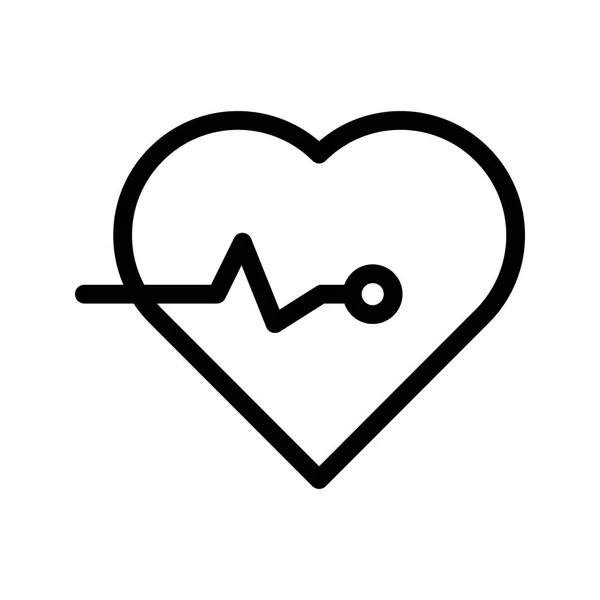 Corazón Delgada Línea Vectorial Iconos — Vector de stock