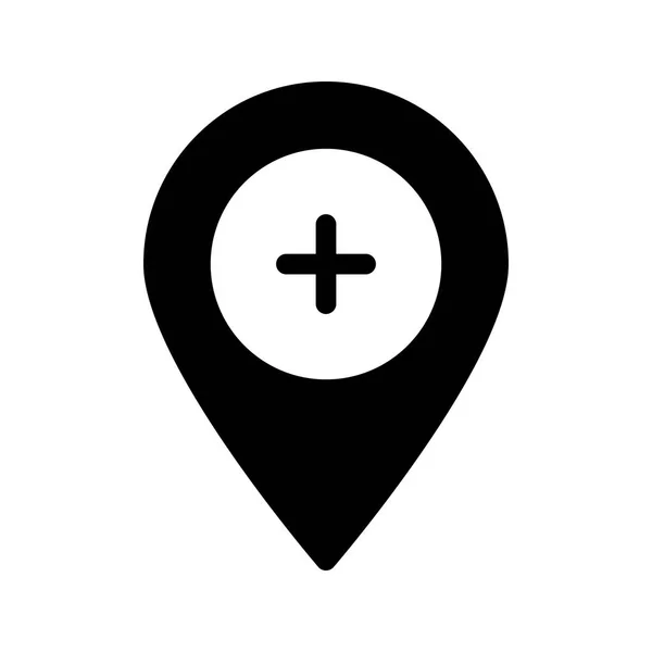 Localisation Glyphes Vecteur Plat Icônes — Image vectorielle