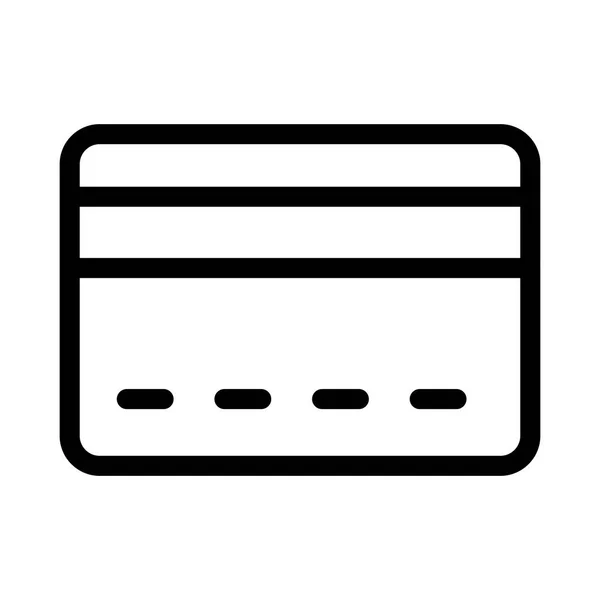 Credit Card Vector Line Icon — Stock Vector